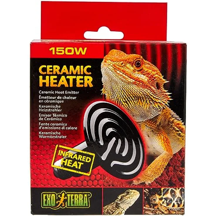 Exo Terra Ceramic Heater, keramischer Heizstrahler für Reptilien, 150W, Fassung E27, 250 g (1er Pack)