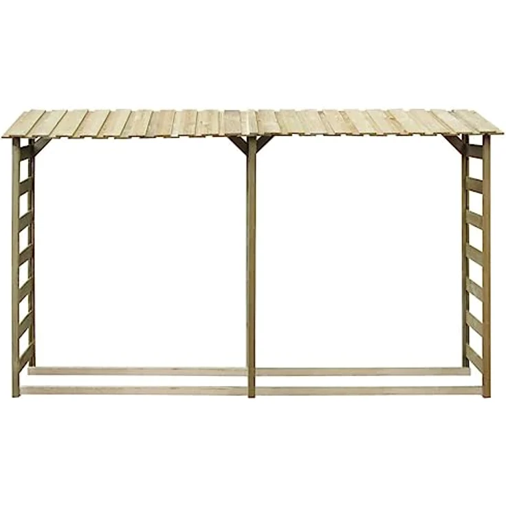 vidaXL Kiefer KDI Brennholzregal 300x44x176 cm Holzunterstand Kaminholzregal – Bild 2