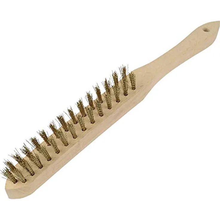 Messingdrahtbürste Bürsten-Art Messing Bürsten-maße 135 mm 2reihig