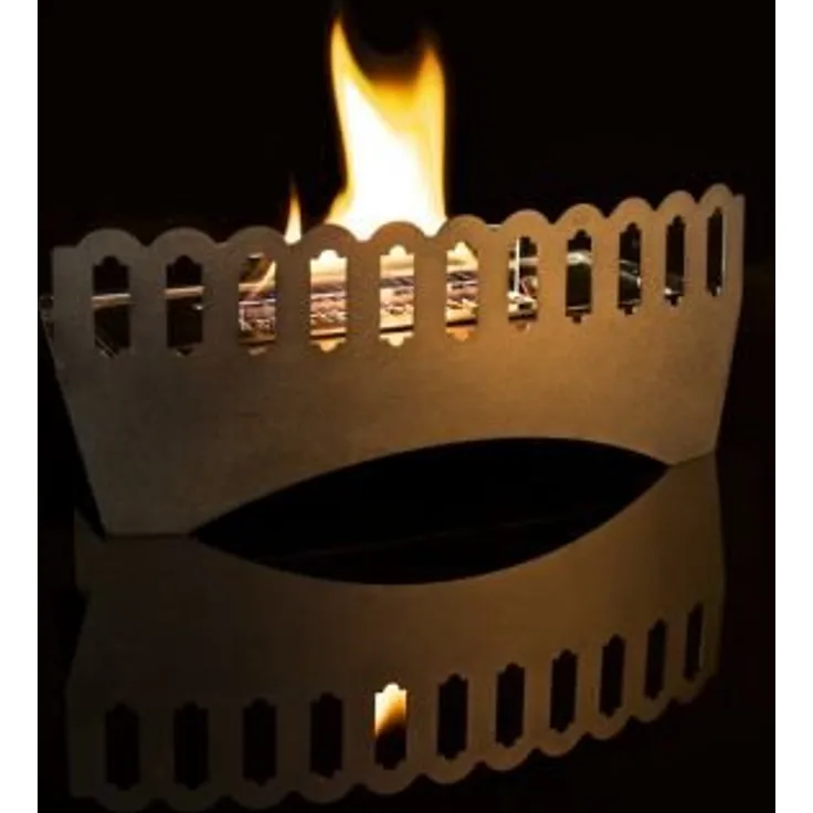 Tenderflame TE180/C, Kaminofeneinsatz aus Edelstahl, 1.100 ml Tank, ca. 3 Stunden Brenndauer, Geruchslos Schwarz