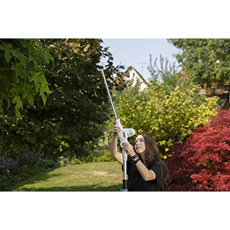 IKRA Akku Teleskop Heckenschere ICPH 2040, mit 2 Akkus 20V (2,0 & 2,5 Ah), Schnelllader, Gurt und 40 cm Schnittlänge – Bild 15