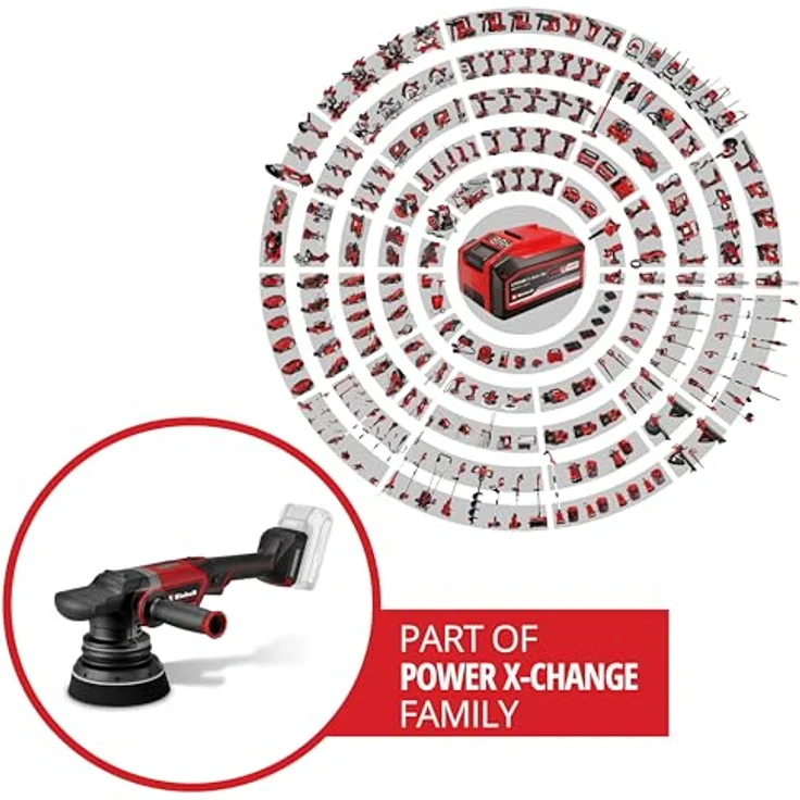 Einhell Akku-Poliermaschine CP-EP 18/125 Li BL-Solo, Brushless Motor, elektronisch einstellbare Drehzahl, Ø 125 mm Polierteller, ohne Akku und Ladegerät – Bild 2