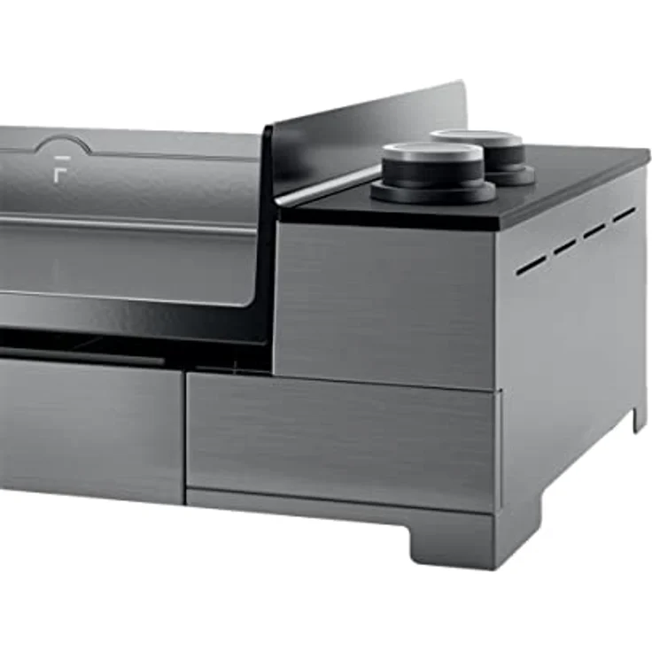 FORGE ADOUR Plancha Gas-Plancha Premium Gas 60 Chassis Edelstahl, Doppelwandiges Gehäuse, 5300 W, 2 aluminierte Brenner – Bild 2