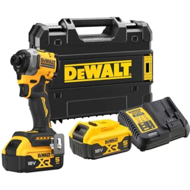 DEWALT DCF850P2T, 18V XR Schlagschrauber mit 205 Nm, 3 Modi, 2x5,0 Ah Akku, kompakt
