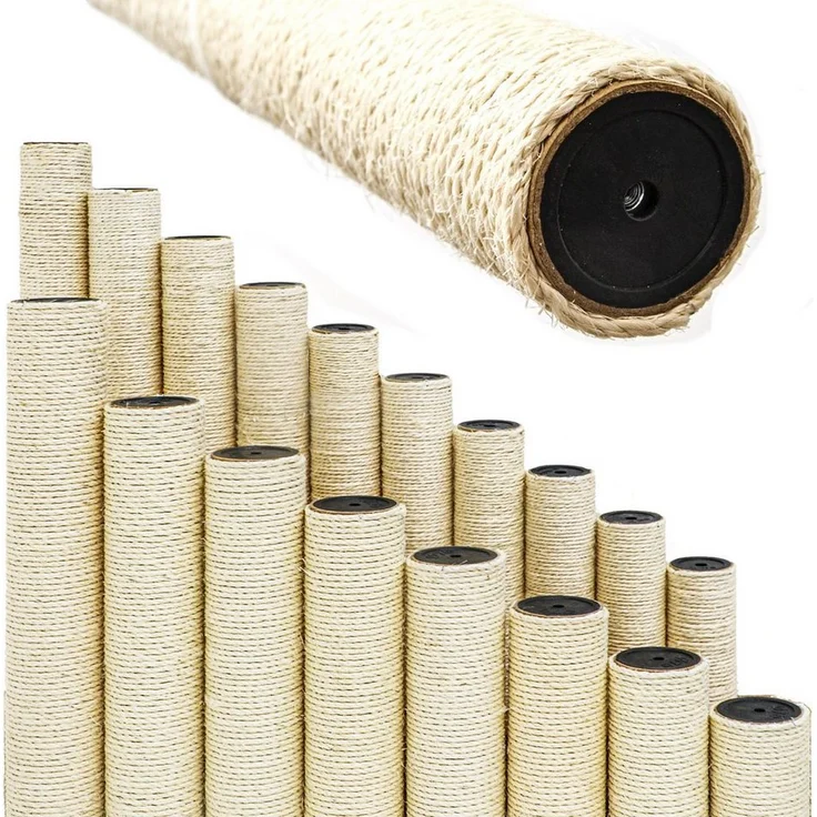 eyepower Kratzbaum 30 cm Sisalstamm für Kratzbaum Ersatzstamm M8, Ø 7,4 cm Sisalsäule Kratzstamm, robustes und belastbares Natursisal, strapazierfähige Schnur, pfotensicher, 100% natürliche Qualität – Bild 1