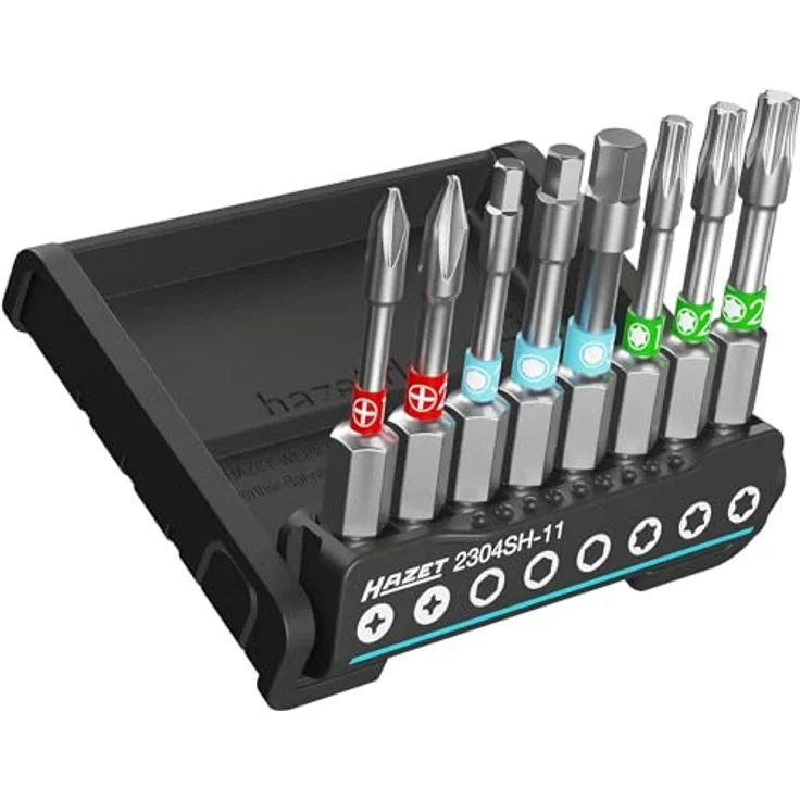 HAZET Bit-Set SmartHolder mit 8 langen Bits, kompakt und aufstellbar, praktische Werkzeuggarage – Bild 2