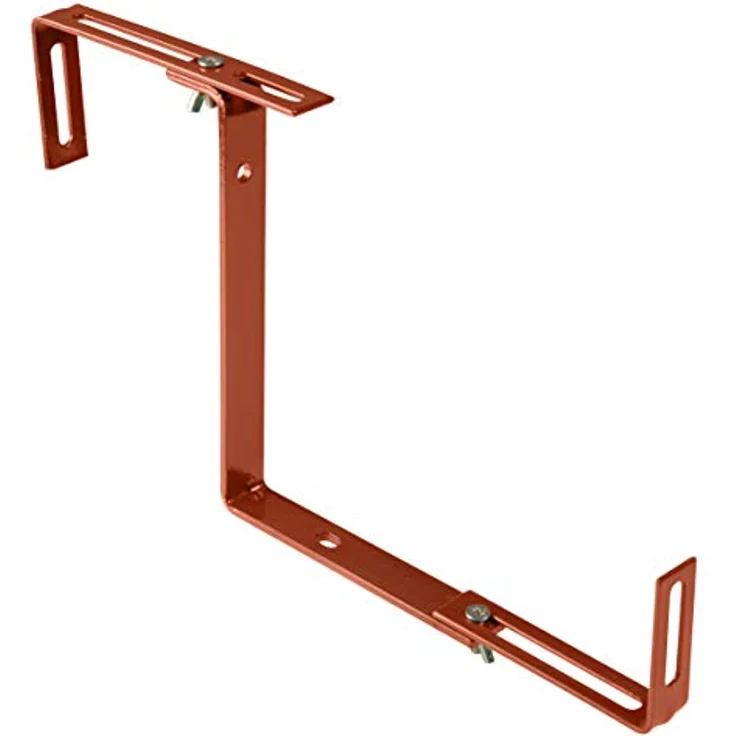 Xclou Blumenkastenhalterung ohne Bohren, Balkonkastenhalter, Haken und Halter, terrakotta, 19 x 5 x 17 cm – Bild 5