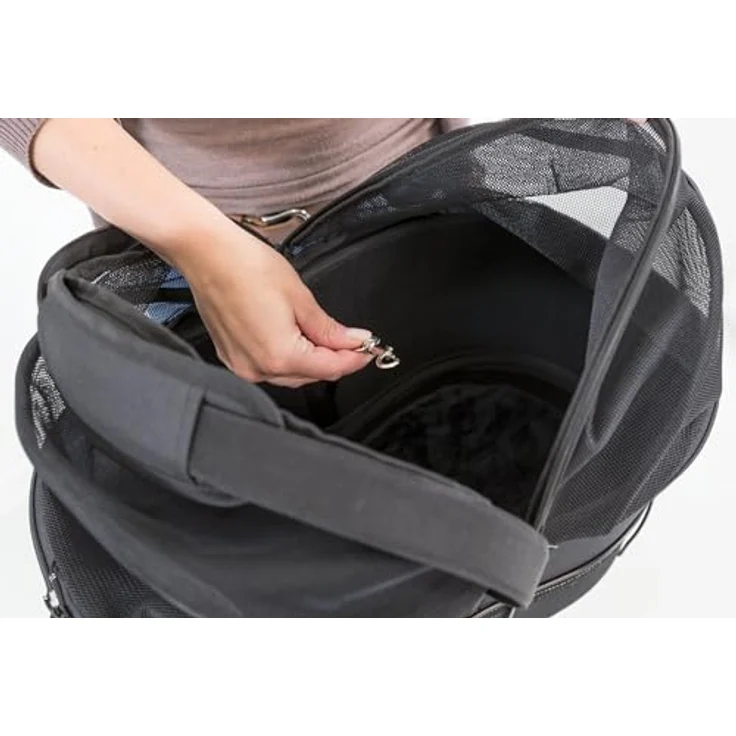 Trixie Fahrradtasche 29x42x48 cm schwarz – Bild 4