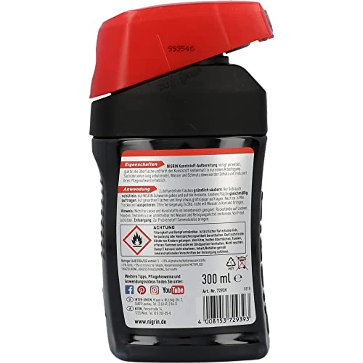 Nigrin Kunststoff Aufbereitung schwarz 300 ml – Bild 2