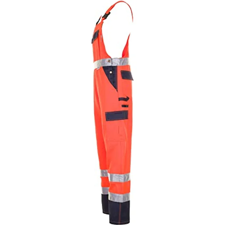 Warnschutz Latzhose orange/marine Größe 56 – Bild 3