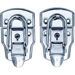 HMF 14985-09 Spannverschluss mit Schloss | 2 Stück | 45 x 75 mm | Silber verzinkt