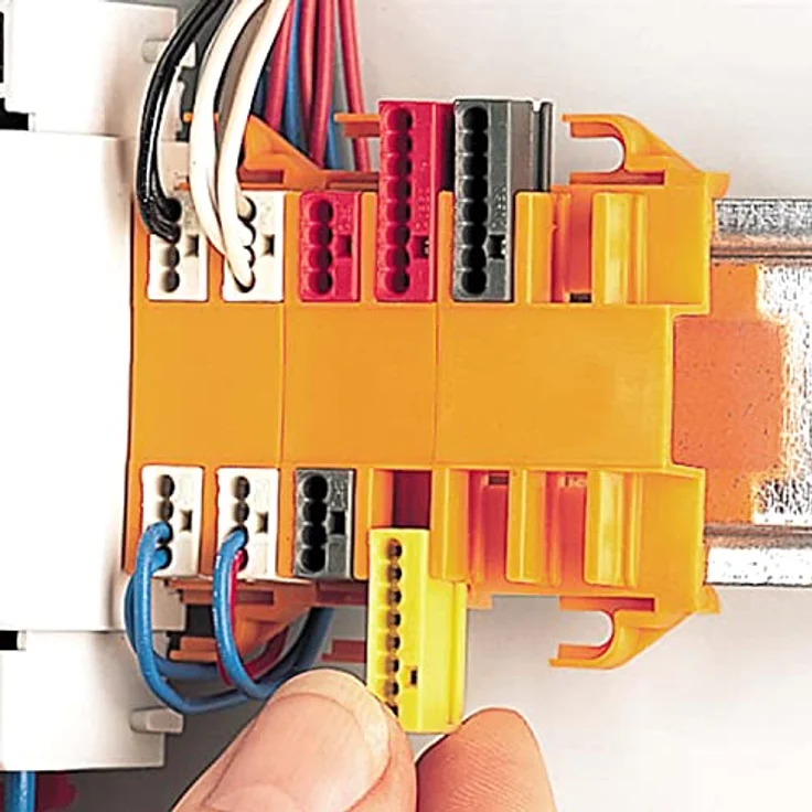 WAGO 243-208 Verbindungsklemme, Push-in Technologie, dunkelgrau, 50 Stück, für eindrähtige Leiter bis Ø 0,8 mm – Bild 4