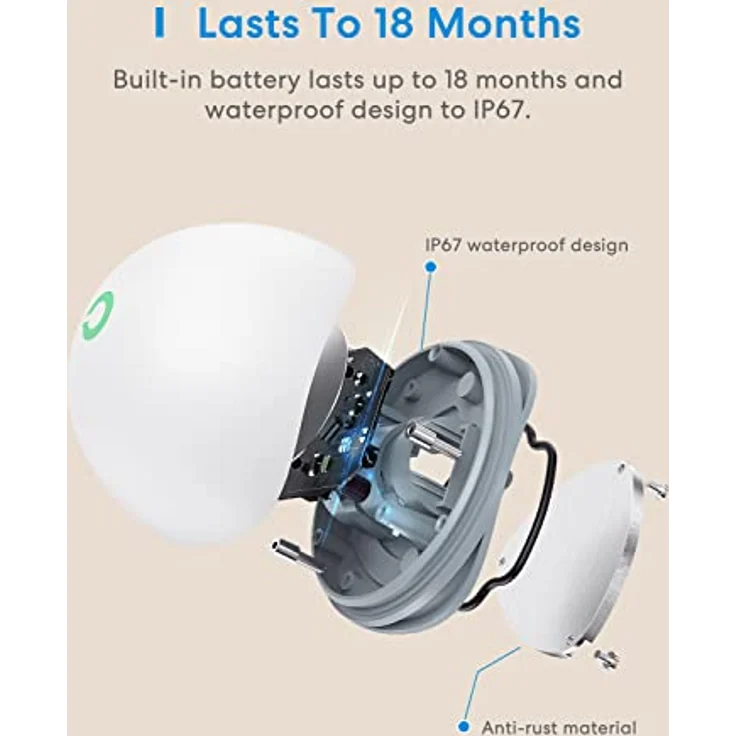 meross Smart Wassermelder mit Hub, drahtloser Flutdetektor IP67, 60dB Alarm, kompatibel mit Apple HomeKit, Alexa und SmartThings, für Küche, Badezimmer, Keller – Bild 2