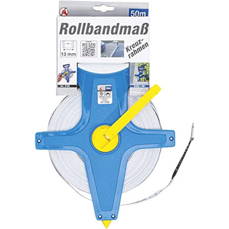 BGS Diy 2159 | Rollbandmaß | 50 m | Breite 13 mm | Fiberglas | beidseitig markiert, Zoll- und Meter-Skala | Maßband, Bandmaß – Bild 4