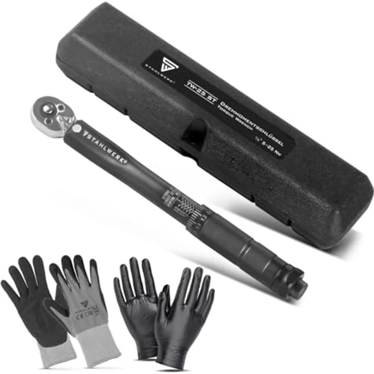 STAHLWERK Drehmomentschlüssel TW-25 ST 5-25 Nm 1/4? Zoll Umschaltknarre | Ratschenschlüssel | Ratsche | Knarre mit Mikrometerskala – Bild 1