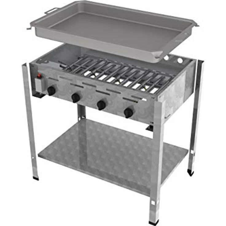ChattenGlut Gasgrill Gastrobräter 18kW mit Pfanne, BxTxH: 810x530x800 cm, Edelstahl, Piezozündung, Hessen Germany – Bild 7