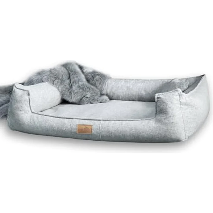 tierlando® Orthopädisches Hundebett Goofy Couture | Samtweich | Eleganter Möbelstoff | Eyecatcher | ~ inkl. Matratzenschoner | Creme | G3-A-05 – Bild 5