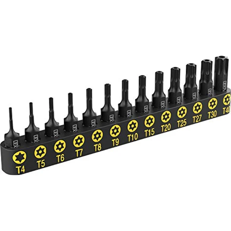 LEXIVON Torx Bit Set, 13-teilig (T4-T40), Tamper Resistant, S2-legierter Stahl, für Bosch, Makita, Milwaukee, inklusive Aufbewahrungsgehäuse (LX-301) – Bild 1