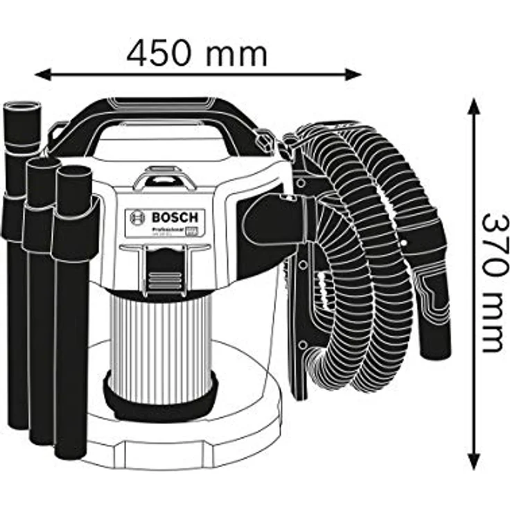 Bosch Professional GAS 18V-10 L Professional inkl. 2 x 18 V (5,0 Ah) Akku & Ladegerät GAL 1880 CV (06019C6301) – Bild 2