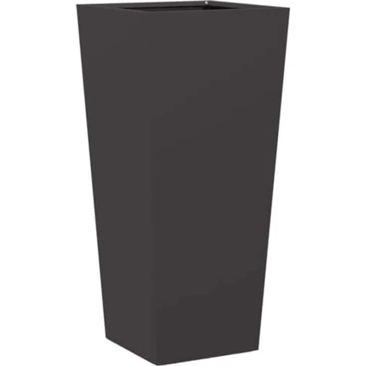 vidaXL Pflanzkübel Schwarz 35x35x75 cm Stahl, rostbeständig und strapazierfähig – Bild 1