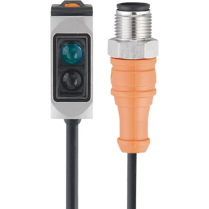 ifm Electronic Reflexlichtschranke, Bewegungsmelder mit NPN-Ausgang, IP 65/67/68/69K, umschaltbar Hell-/Dunkelschaltung, 0,30 m Länge, PVC-Kabel mit M12 Steckverbindung