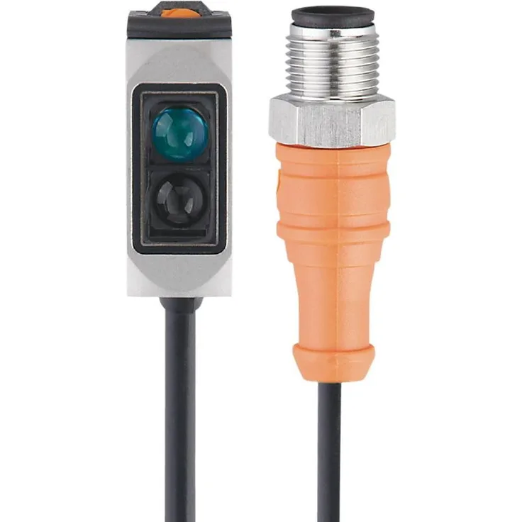ifm Electronic Reflexlichtschranke, Bewegungsmelder mit NPN-Ausgang, IP 65/67/68/69K, umschaltbar Hell-/Dunkelschaltung, 0,30 m Länge, PVC-Kabel mit M12 Steckverbindung