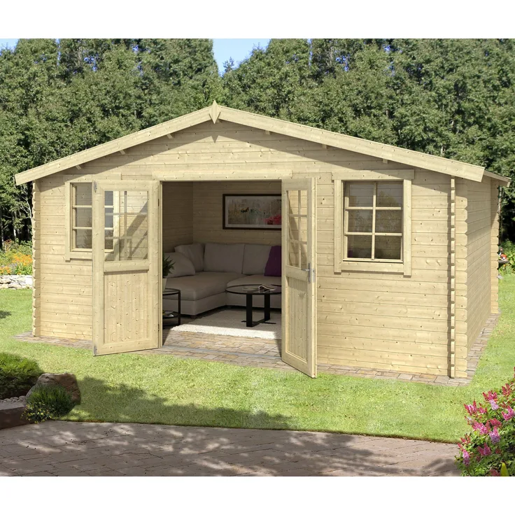 LASITA MAJA Gartenhaus Udo 300, BxT: 522x320 cm, Fichte Blockbohlen, 28mm Wandstärke