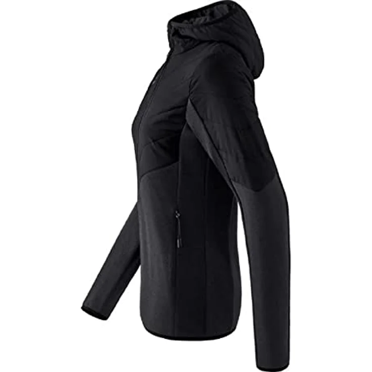 Erima Fleecejacke Damen Fleecejacke, Arbeitsjacke mit Kragen und Kapuze, marineblau – Bild 3