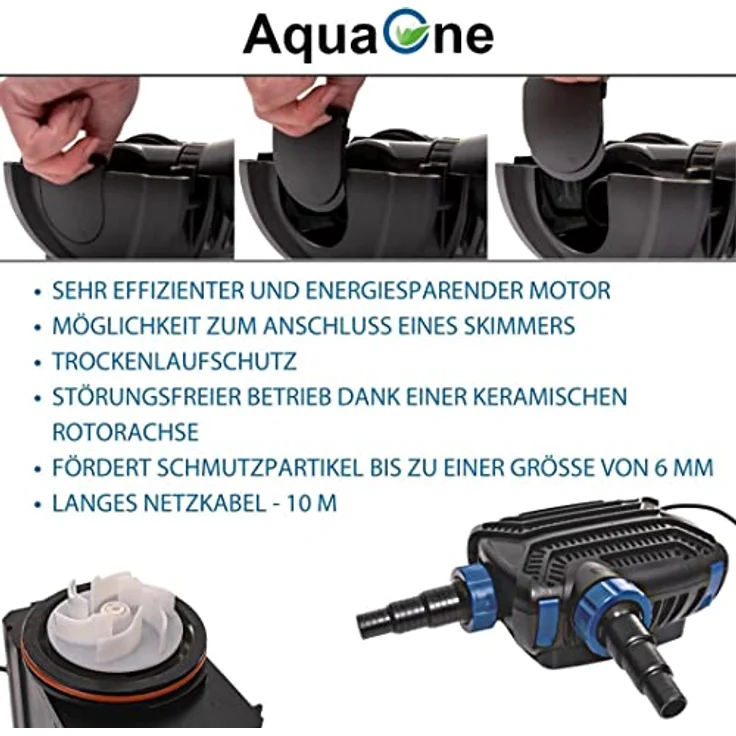 Aquaristikwelt24 CTF-B 7000, Teichpumpe 50 Watt Eco Motor 7000 l/h 2in1 System – Bild 3
