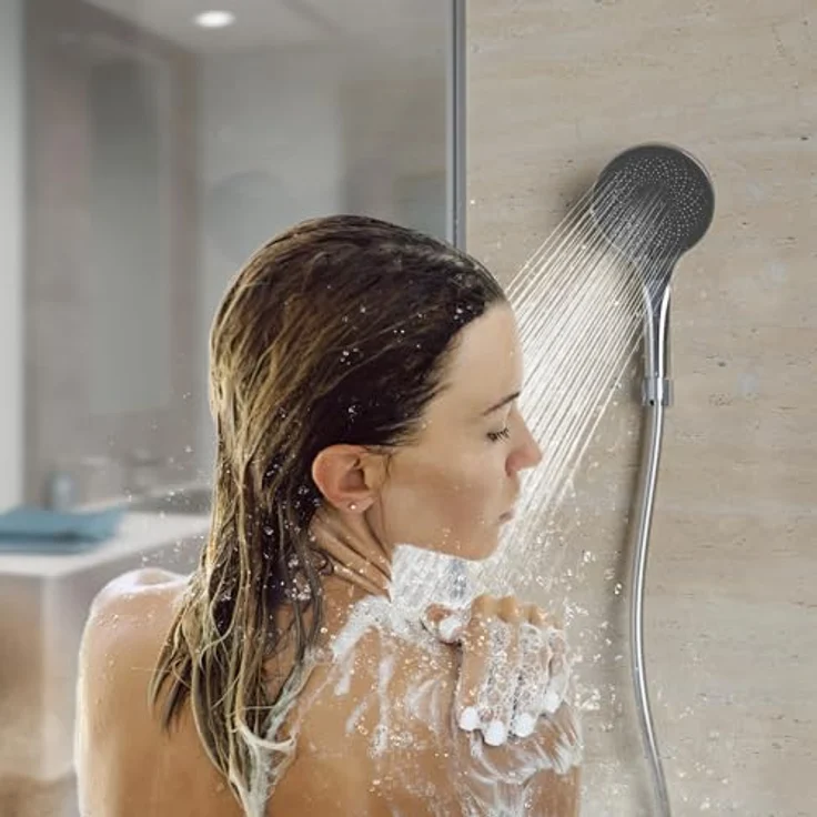 Schütte Handbrause CAPRI, Duschbrause, 3-fach verstellbar, Antikalk, wassersparend – Bild 9
