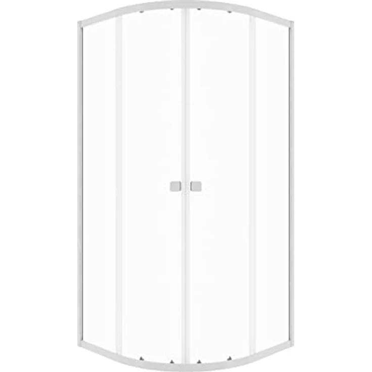 MARWELL Duschkabine LEEDS II, Runddusche 80x80x190 cm mit aushängbaren Schiebetüren und 4 mm Einscheibensicherheitsglas, Aluminiumprofile in Chrom – Bild 2