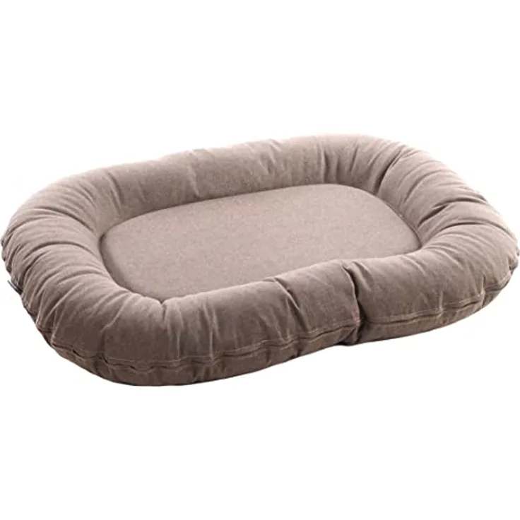 FLAMINGO Lotta Kissen, oval, mit Reißverschluss, Taupe, 80 x 60 x 14 cm