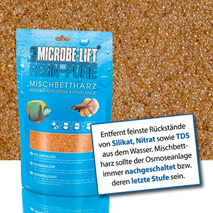 ARKA Biotechnologie GmbH Aquarien-Substrat Microbe-Lift Resin-Pure, Vollentsalzer für Silikat und Nitrat, 1000 ml – Bild 4