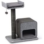 Beeztees Kratzbaum Kratzmöbel mit Filz überzogen grau 60x40x77cm