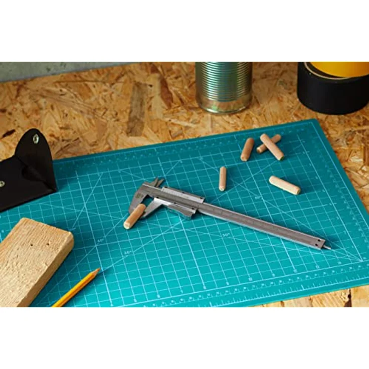 BGS TECHNIC Präzisions-Messschieber 0-150 mm, Nonius 1/20 mm für Innen-, Außen- und Tiefenmessung, verchromt, in Kunstledertasche – Bild 2