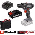 Kraftixx Akku-Bohrschrauber KX-AS 18 Li, 18V 2,0Ah, inkl. Ladegerät für Einhell X-Change System, 40 Nm Drehmoment, 2-Gang, 21 Drehmomentstufen