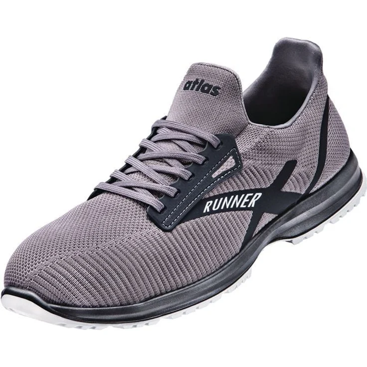 ATLAS RUNNER 65 ESD Sicherheitsschuh, grau, S1P SRC, Durchtritthemmung, Light Knit Obermaterial, Weite 10 – Bild 1