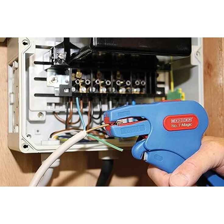 WEICON Flexible Abisolierzange No.7 Magic für 0,5-16mm² Kabel mit Seitenschneider – Bild 5