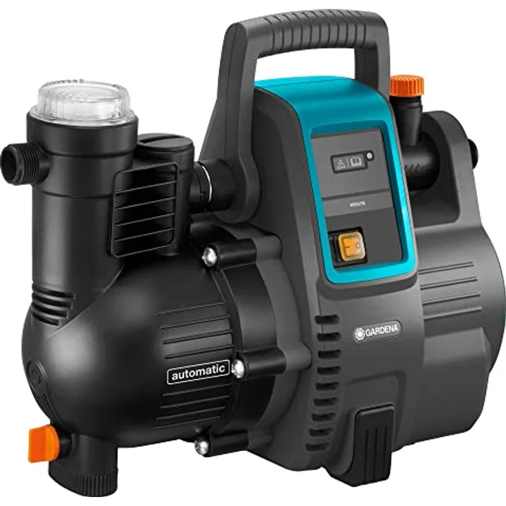 GARDENA Hauswasserautomat 4000-5E: EnergiEsparende Hauswasser- und Bewässerungspumpe mit innovativer Technik, einfache Bedienung, Fördermenge 4000 l/h, geräuscharmer Betrieb (1758-20) Hauswasserwerk 45 / 4,5 m 4,5 bar Ansaughöhe 8 m – Bild 4
