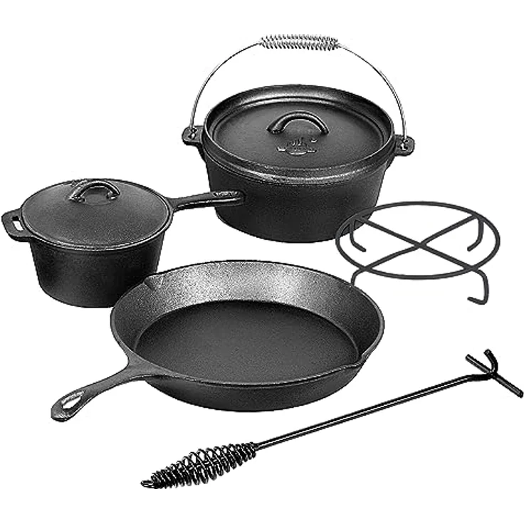 EL FUEGO Dutch Oven 5 tlg. Set AY4661 Pfanne Schmortopf Saucentopf – Bild 1