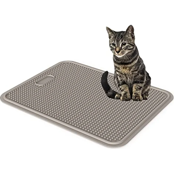 Katzenklo Matte Katzenstreu Katzentoilette Vorleger Unterleger Auffangmatte Grau Zaubermatte Vorlegematte – Bild 1
