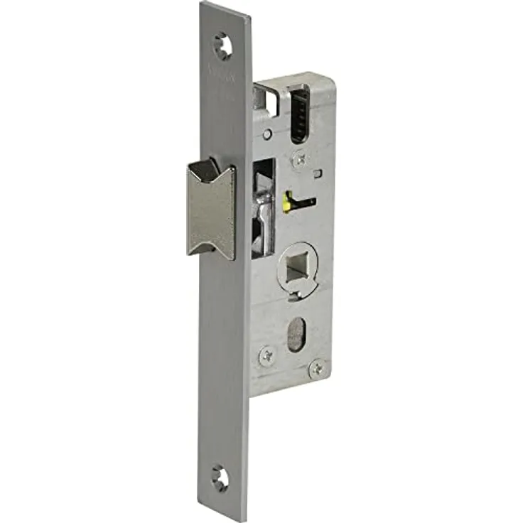 WILKA Rohrrahmen-Fallenschloss DM 30, Flachstulp 170 x 24 x 3 mm, Edelstahl matt, Dornmaß 30 mm