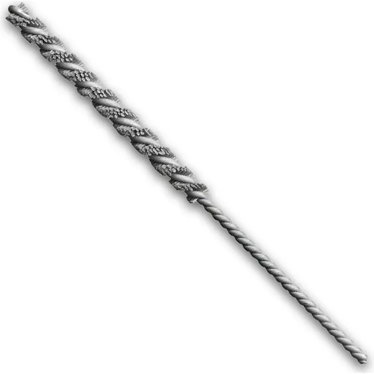 Lessmann Mikro-Rohrbürste SiC, Drahtbürste mit verzinktem Drehdraht, Ø13x65/125mm, 0