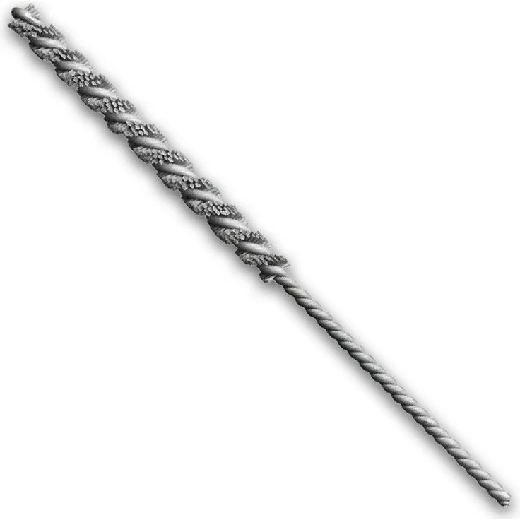 Lessmann Mikro-Rohrbürste SiC, Drahtbürste mit Siliciumcarbidbesatz, Ø20x65/125mm, flexible Ausführung