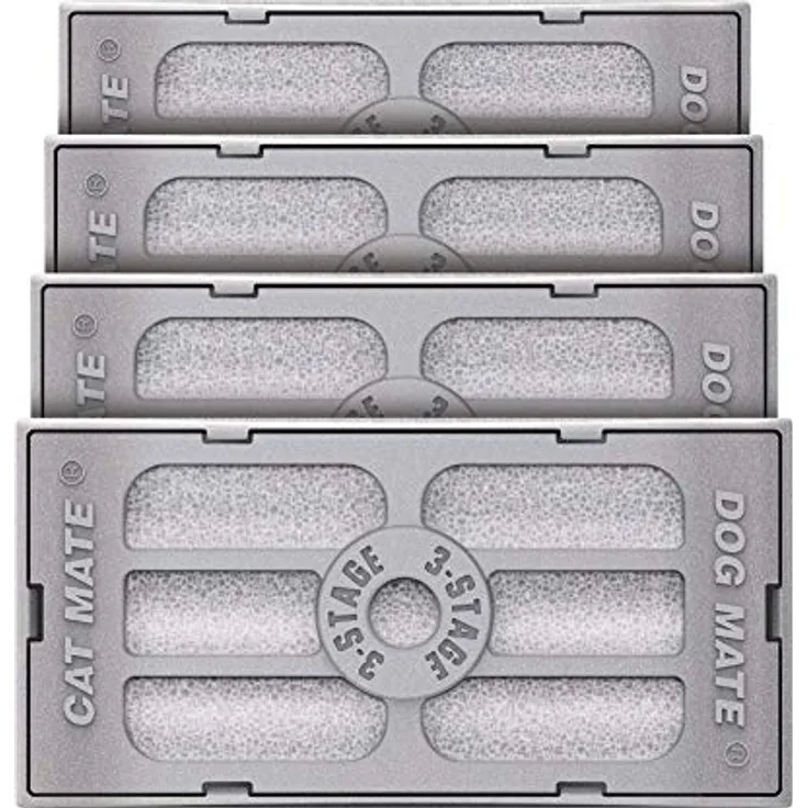 Kerbl 80894 3-Stufen Ersatzfilter für Trinkbrunnen Cat Mate Genuine Replacement 3 Stage Filter Cartridges grau 4 Stück (1er Pack)