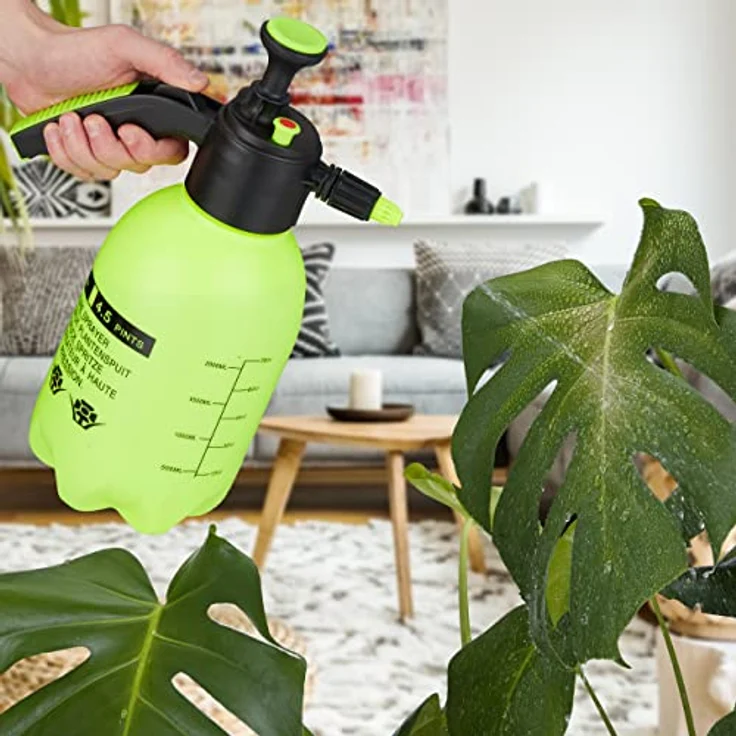 Relaxdays Drucksprüher 2 Liter, einstellbare Düse, Wasser & Unkrautvernichter, Pumpflasche Überdruckventil, grün/schwarz – Bild 5