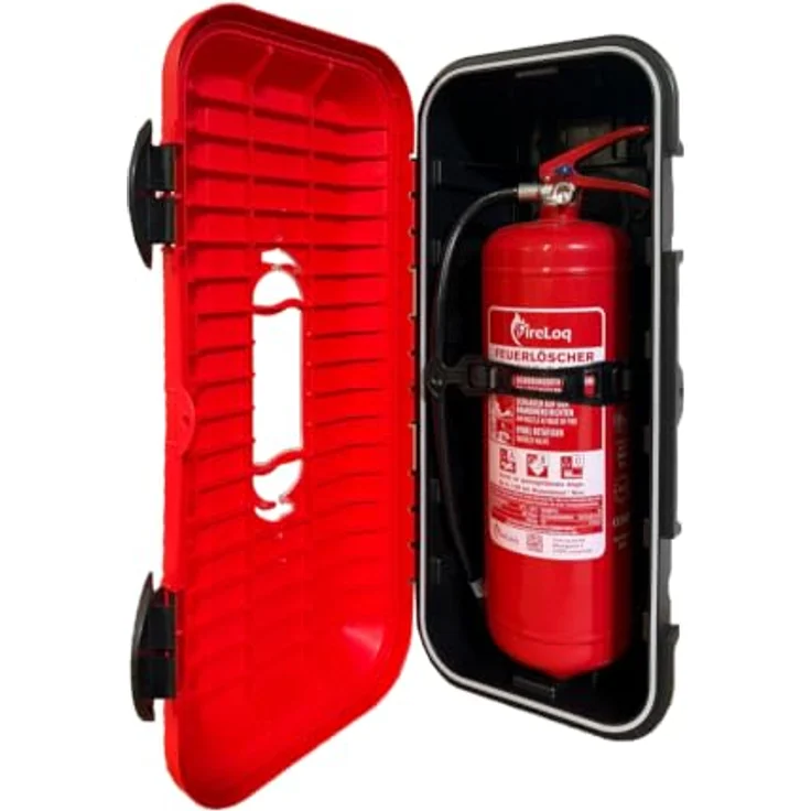FireLoq® 6kg ABC Pulver-Feuerlöscher 27A | 233B | C mit Schutzbox und Prüfnachweis – Bild 4