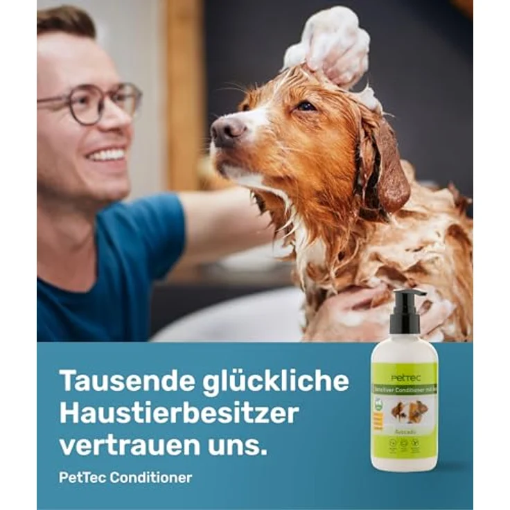 PetTec Tiershampoo Hundeconditioner Avocadoöl, 250 ml, vegan, allergenfrei, Made in Germany – Bild 7
