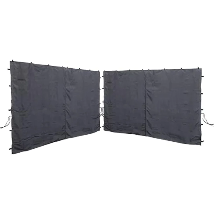 2 Seitenteile mit RV 300x195cm für Rank Pavillon 3x3m Seitenwand Anthrazit RAL 7012 – Bild 2