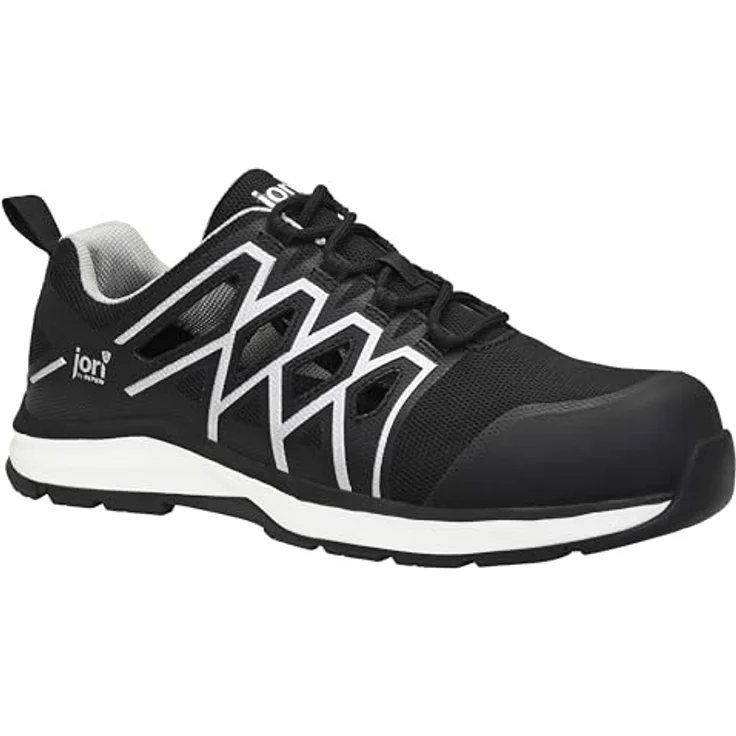 Jori jo_SWIFT Air black Low ESD S1P Sicherheitsschuh, atmungsaktives Textilmaterial, gepolsterte Lasche, ganzflächige ESD-Einlegesohle, Gummi/PU-Sohle, EN ISO 20345 S1P HRO/SRC – Bild 1